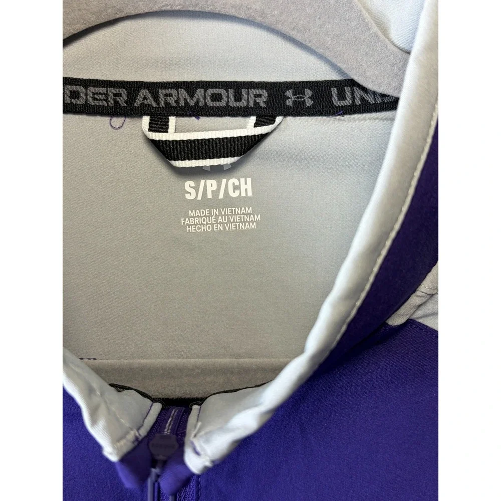 Under Armour Motivate 3.0 Men's Small Purple Short Sleeve 1/2 Zip Pullover Y2K